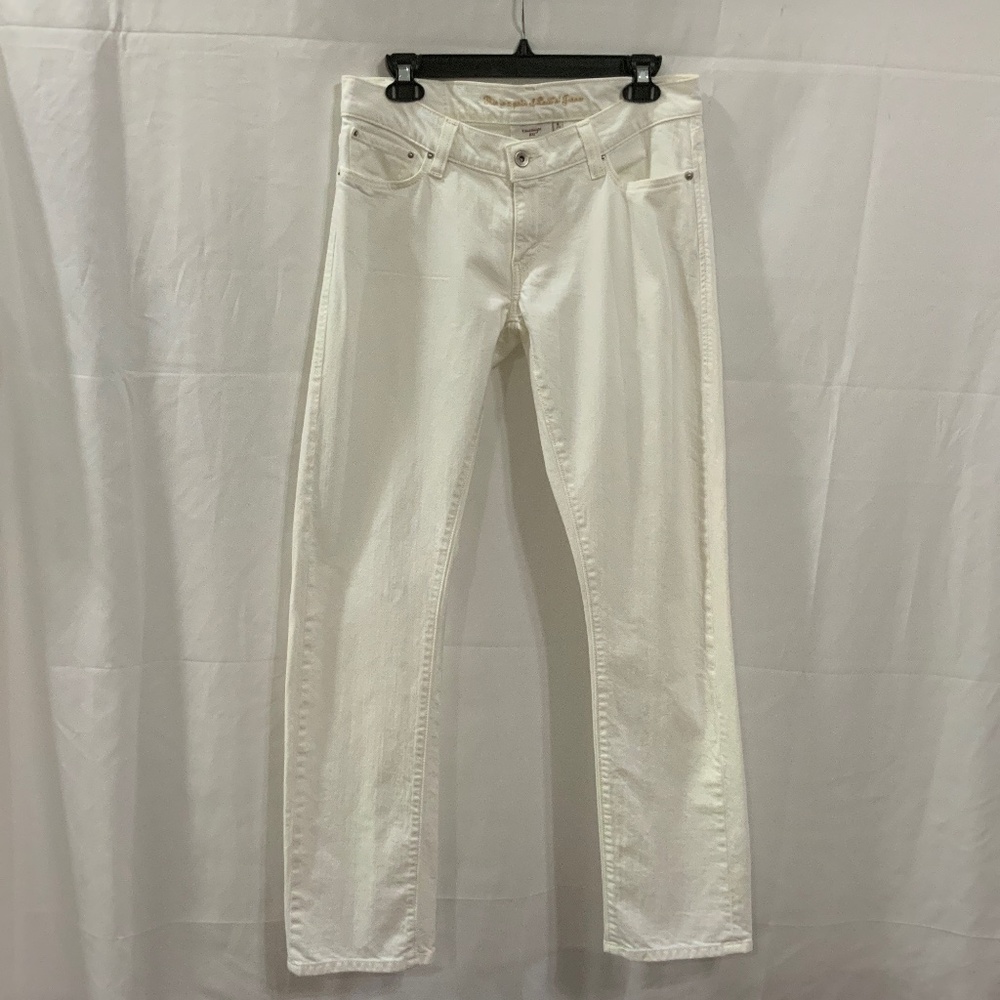 Levi's White Tilted Straight 523 Women's Jeans size 8/29 Cotton Blend pre-owned